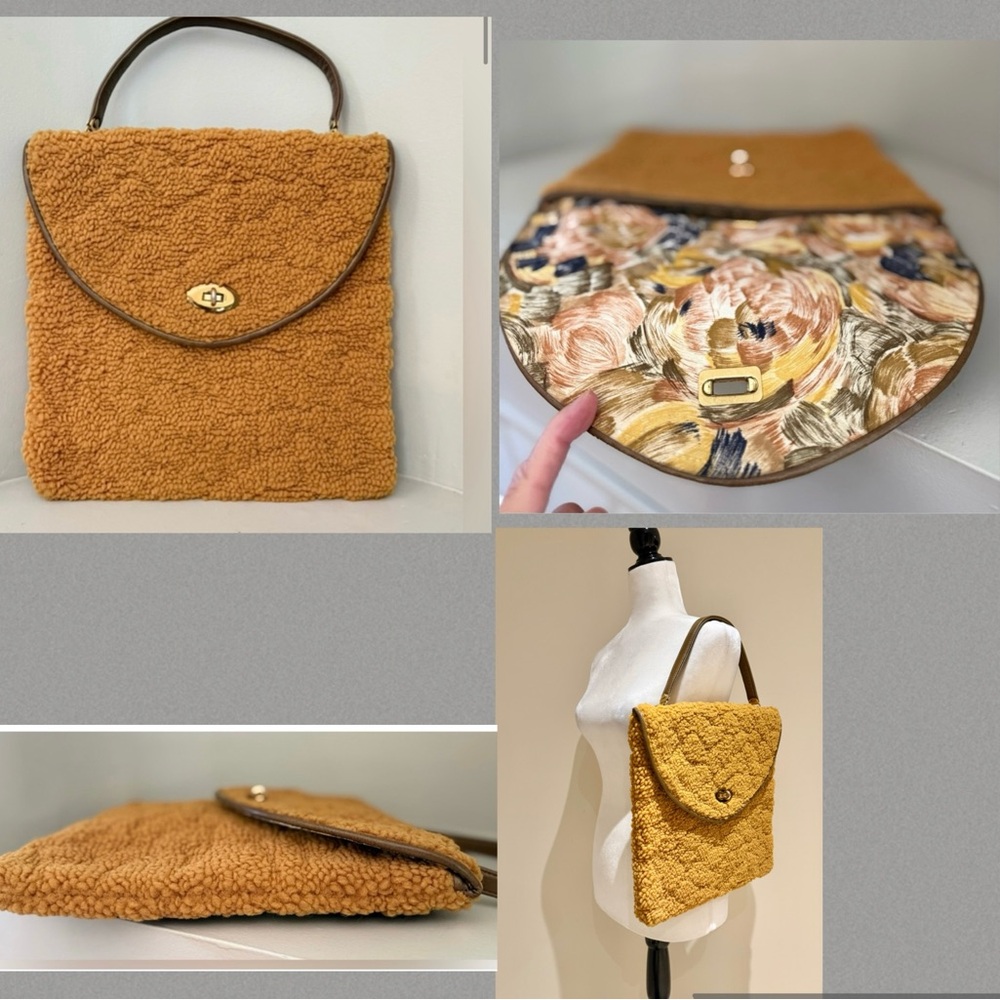 1960s/70s VINTAGE Rare💎 JR Florida USA Rug Looped Carpet Handbag or Shoulder Bag